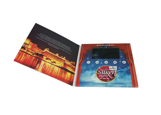 Video In Folder 5 inch video wedding invitations brochure , Video Booklet with wedding pictures