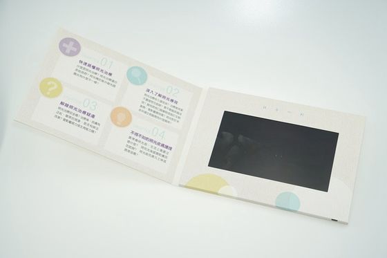carte de voeux visuelle d'écran de 4,3 pouces avec la FCC intégrée de la CE ROHS d'usine de Shenzhen de haut-parleur/câble d'USB