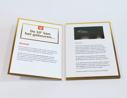 2.8" UV Coat 16GB Memory Digital Video Brochure With Videos / Sound