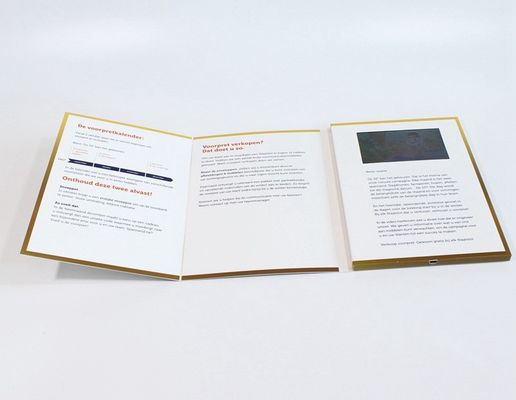 A4 Size Portrait Lcd Video Greeting Card , Full Colors Video Brochure For Christmas