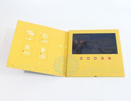 7 pouces ont adapté la brochure visuelle d'affichage à cristaux liquides d'illustration avec la couverture souple, la taille A5