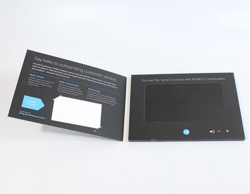 CMYK imprimant la carte de voeux visuelle faite main de pouce HD de l'affichage à cristaux liquides 7 avec le commutateur "MARCHE/ARRÊT" de bouton