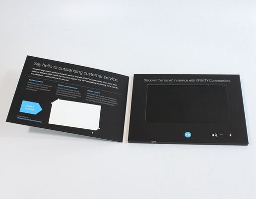 CMYK imprimant la carte de voeux visuelle faite main de pouce HD de l'affichage à cristaux liquides 7 avec le commutateur "MARCHE/ARRÊT" de bouton