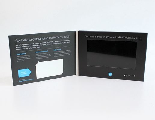 CMYK imprimant la carte de voeux visuelle faite main de pouce HD de l'affichage à cristaux liquides 7 avec le commutateur "MARCHE/ARRÊT" de bouton
