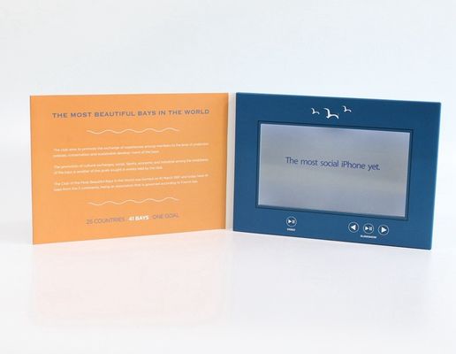 brochure visuelle d'affichage à cristaux liquides de cadeau fastival avec de la mémoire 2GB, carte de voeux visuelle d'affichage à cristaux liquides de 10,1 pouces