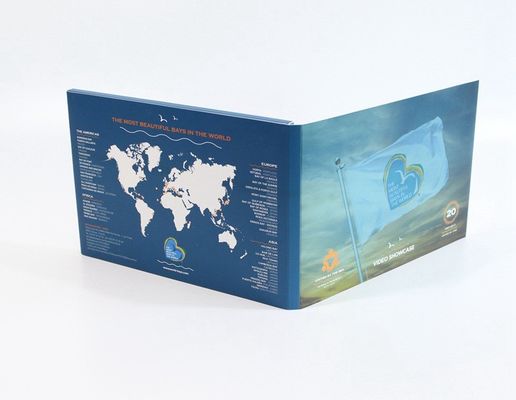 brochure visuelle d'affichage à cristaux liquides de cadeau fastival avec de la mémoire 2GB, carte de voeux visuelle d'affichage à cristaux liquides de 10,1 pouces