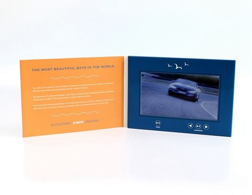brochure visuelle d'affichage à cristaux liquides de cadeau fastival avec de la mémoire 2GB, carte de voeux visuelle d'affichage à cristaux liquides de 10,1 pouces