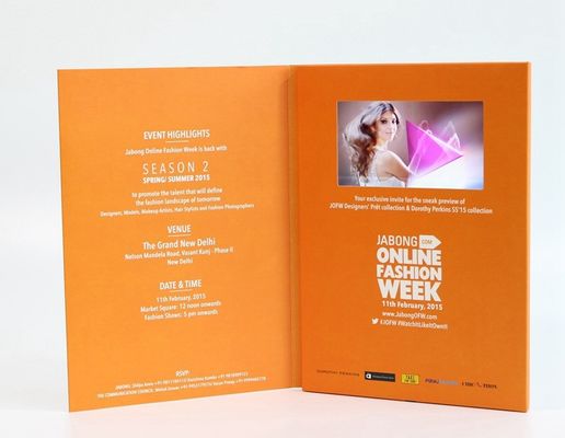 2G USB downlaoding les brochures visuelles d'affichage à cristaux liquides de module pour des cartes de voeux