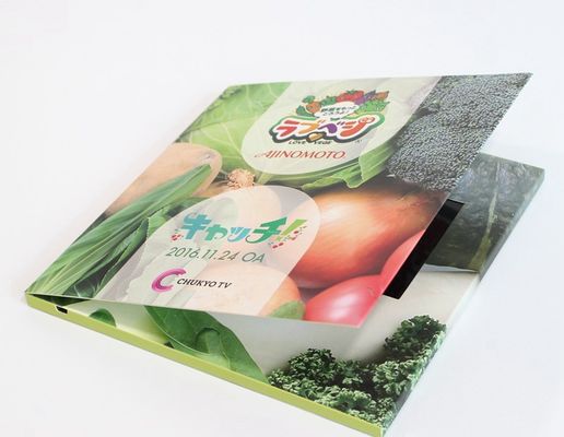 2.4" 4.3" 5" 7" 10" LCD video card , video greeting cards A4 book size