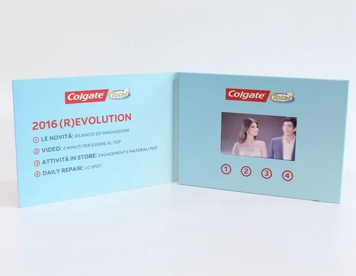Carte visuelle faite main rechargeable de brochure d'affichage à cristaux liquides de VIF Free Sample Limited écran de 5 IPS de pouce avec de la mémoire 1GB pour le marketing