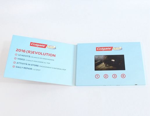 Carte visuelle faite main rechargeable de brochure d'affichage à cristaux liquides de VIF Free Sample Limited écran de 5 IPS de pouce avec de la mémoire 1GB pour le marketing