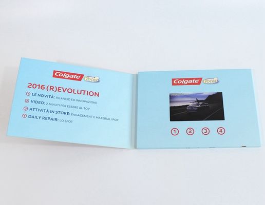 Carte visuelle faite main rechargeable de brochure d'affichage à cristaux liquides de VIF Free Sample Limited écran de 5 IPS de pouce avec de la mémoire 1GB pour le marketing
