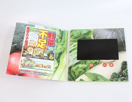 Large Screen Printing Paper Video Talking Card With Speaker 1000 - 10000m Ah Battery
