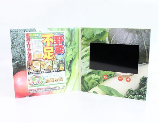 Large Screen Printing Paper Video Talking Card With Speaker 1000 - 10000m Ah Battery