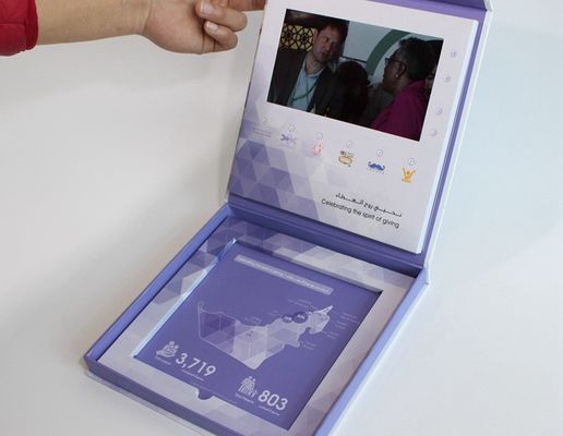 Taille de l'écran visuelle de carte de voeux de carte vidéo d'affichage à cristaux liquides de coutume 10,1 pouces