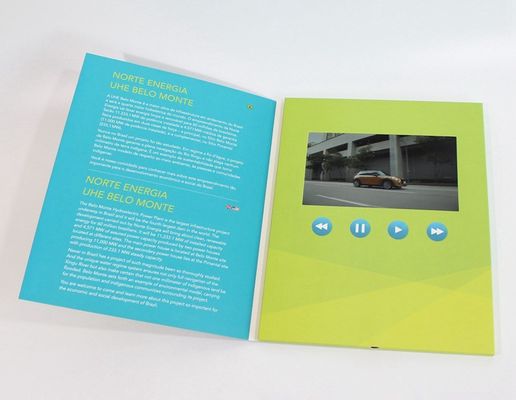 Brochure visuelle numérique de pleines couleurs de batterie rechargeable pour le cadeau, 1,8 - 7"