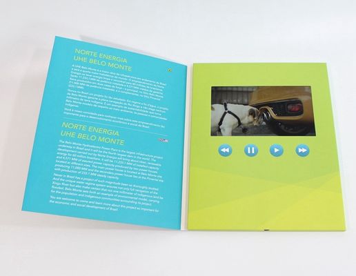 Brochure visuelle numérique de pleines couleurs de batterie rechargeable pour le cadeau, 1,8 - 7"