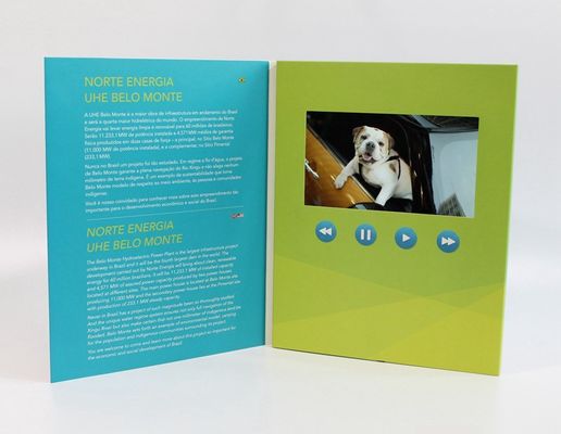 Brochure visuelle numérique de pleines couleurs de batterie rechargeable pour le cadeau, 1,8 - 7"