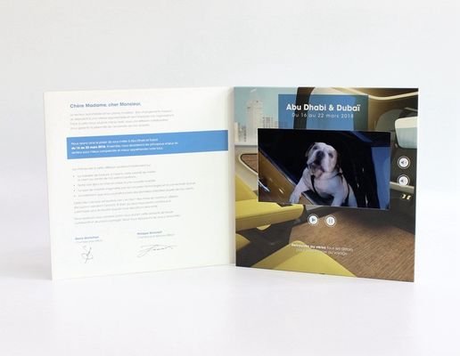 Annonce visuelle d'affichage à cristaux liquides de personnalité à extrémité élevé d'écran tactile pour des fêtes d'anniversaire