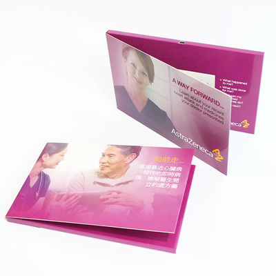 600mA 4,3 carte de voeux visuelle visuelle de la brochure A5 d'affichage à cristaux liquides de carte molle de pouce pour la publicité