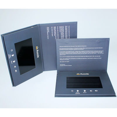 livret 4.3inch visuel électronique de la publicité d'affaires avec le câble d'USB, carte visuelle de brochure