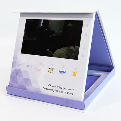 livret 4.3inch visuel électronique de la publicité d'affaires avec le câble d'USB, carte visuelle de brochure