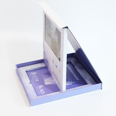 livret 4.3inch visuel électronique de la publicité d'affaires avec le câble d'USB, carte visuelle de brochure