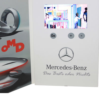 Brochure visuelle adaptée aux besoins du client visuelle d'affichage à cristaux liquides de carte de livre de salutation de cadeau de promotion de 2018 VIF pour le client