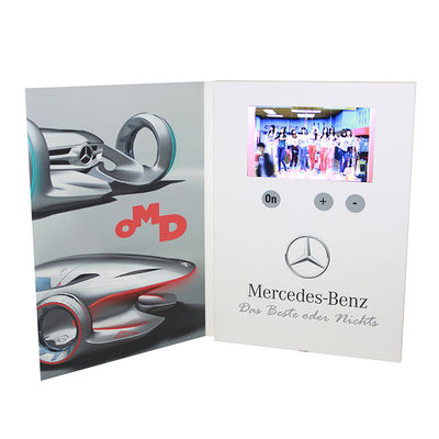Brochure visuelle adaptée aux besoins du client visuelle d'affichage à cristaux liquides de carte de livre de salutation de cadeau de promotion de 2018 VIF pour le client