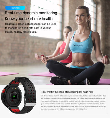 IP68 Waterproof Bluetooth Smart Bracelet , Bluetooth Sports Bracelet With 0.96 Inch Color Screen