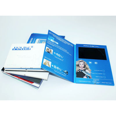 Video In Folder Free Sample Limited 5" Handmade Promotional LCD Video Brochure With free USB Cables and CMYK Printing