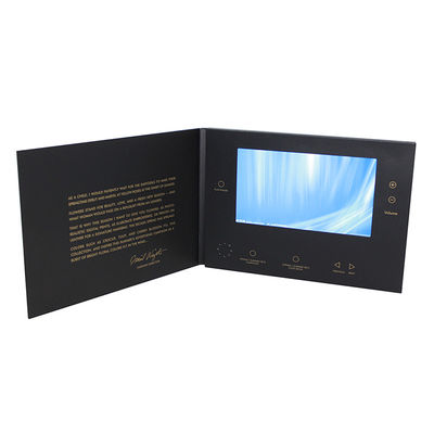 Brochure visuelle de l'affichage à cristaux liquides 7 de VIF Free Sample Limited d'écran promotionnel de pouce HD avec 5 boutons de dossier et commutateur magnétique