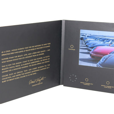 Brochure visuelle de l'affichage à cristaux liquides 7 de VIF Free Sample Limited d'écran promotionnel de pouce HD avec 5 boutons de dossier et commutateur magnétique