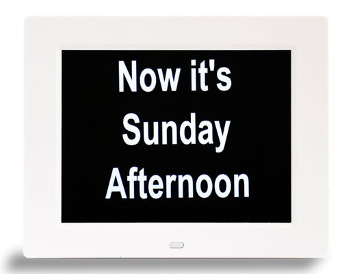 Extra Large Impaired Vision Digital Day Clock 8 Inch LCD Screen ABS Plastic Material