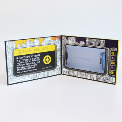 L'affichage à cristaux liquides cardent la vidéo visuelle de brochure plus la copie dans la batterie 300-2000mA rechargeable de livre