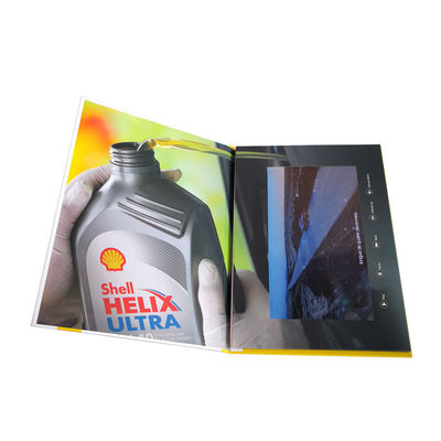 A5 Portrait Folder Lcd Video Greeting Card , Audio Video Business Cards IPS Screen