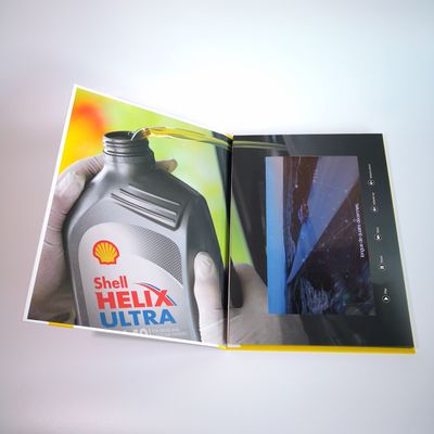 A5 Portrait Folder Lcd Video Greeting Card , Audio Video Business Cards IPS Screen