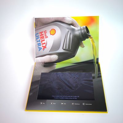 A5 Portrait Folder Lcd Video Greeting Card , Audio Video Business Cards IPS Screen