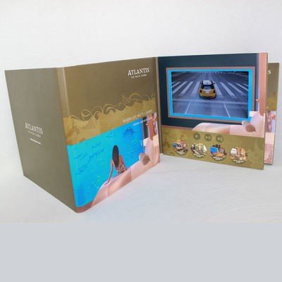 vidéo audio d'écran tactile de l'affichage à cristaux liquides 3D dans la carte de voeux de la brochure HD d'impression pour des affaires