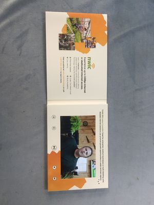 Brochure visuelle d'affichage à cristaux liquides de boîte visuelle 7 capteur d'éclairage de boîte en bois de mémoire de l'écran HD 8GB d'affichage à cristaux liquides de pouce