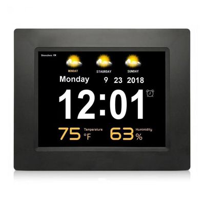 Pendule 256MB à lecture digitale avec la date et la température avec 8" visuel à grand écran