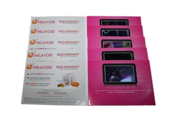 A4, carte vidéo d'A5 TFT LCD pour des affaires, livret de vidéo d'USB de pleines couleurs