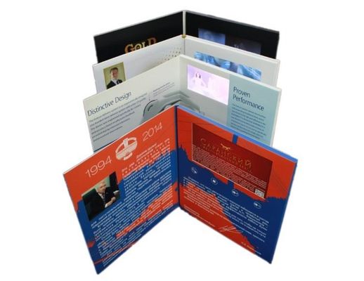 Dancing , Singing video brochure card with HIGH Resolution LCD video