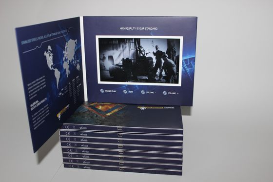 7" brochure visuelle rechargeable d'affichage à cristaux liquides d'écran tactile de TFT pour des affaires promotionnelles