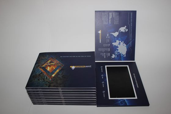 7" brochure visuelle rechargeable d'affichage à cristaux liquides d'écran tactile de TFT pour des affaires promotionnelles