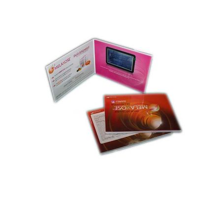 pleines vidéo 2G/4G/8G commerciale de couleurs en brochure d'impression, 2,4" - 7"