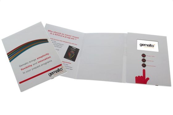 2,4" a adapté la carte de visite professionnelle aux besoins du client de visite de vidéo de pleines couleurs pour des affaires promotionnelles