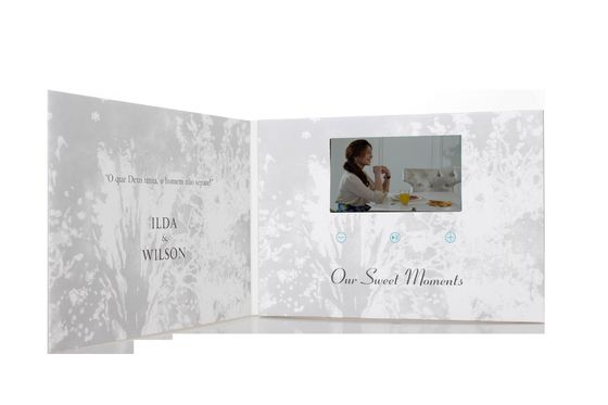4.3" digital video brochure with built - in speaker / rechargeble battery , Customized