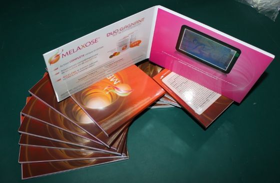 Brochure visuelle numérique de pleines couleurs de batterie rechargeable pour le cadeau, 1,8 - 7"