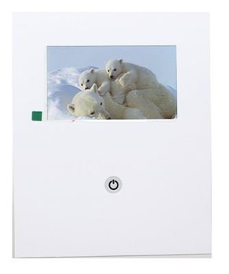 carte visuelle de brochure d'affichage à cristaux liquides de cadeau de fastivel/affaires avec le câble d'USB, livre de secousse - vidéo